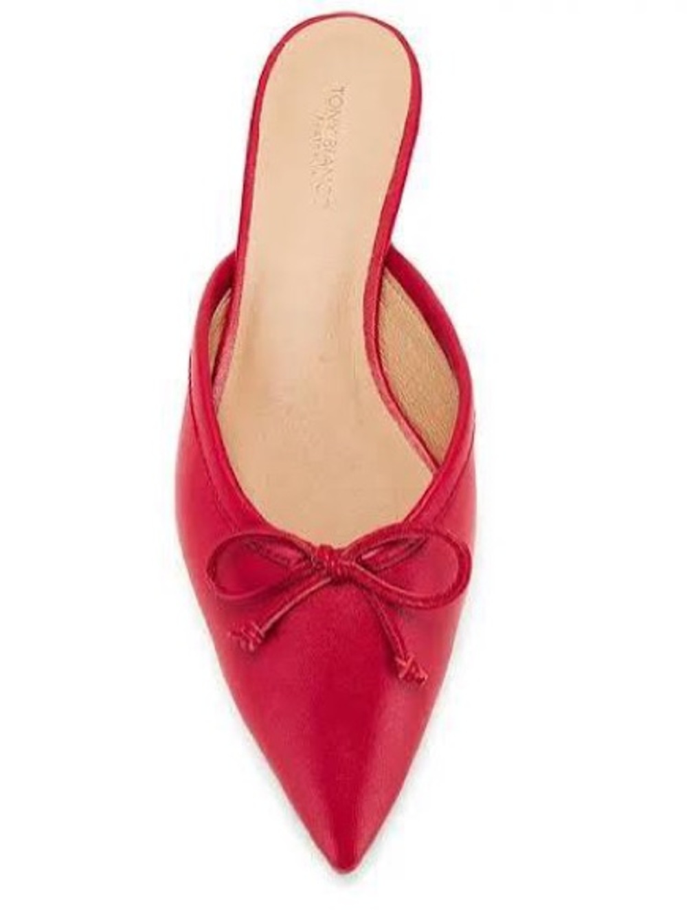 Tony Bianco Red Pointed-Toe Slip-On Flat with Bow